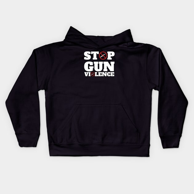 Stop Gun Violence Kids Hoodie by dentikanys